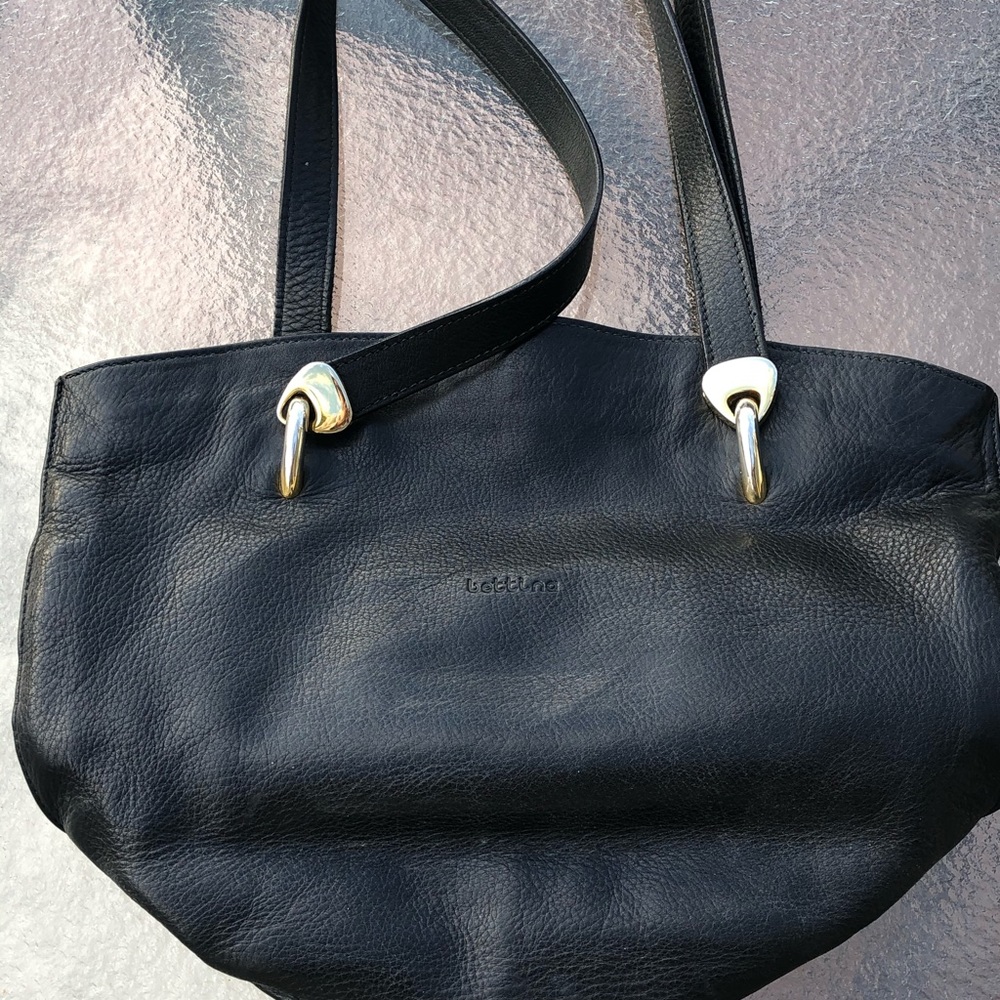Bettina made in Italy shoulder bag Black leather